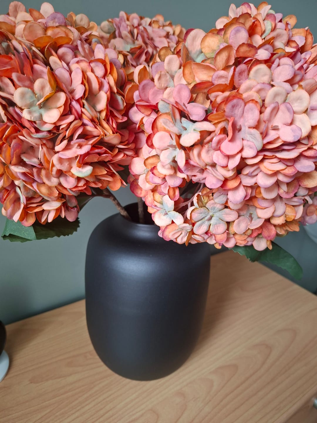 Customer photo review of Grote Zijden Hortensia - Oranje