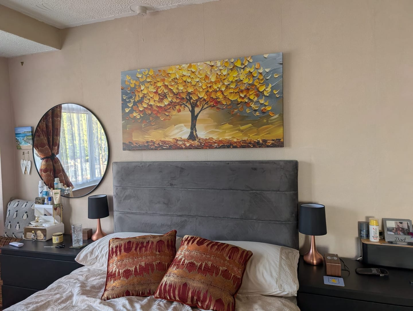 Customer photo review of GOLD TREE SUNSET CANVAS
