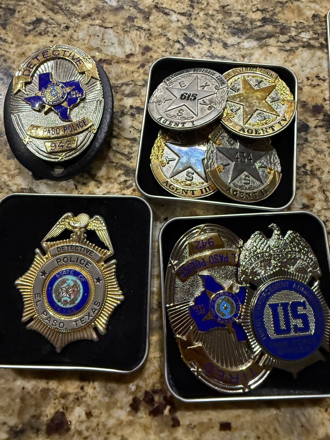 Customer photo review of US DEA TFO Task Force Officer Badge Solid Copper Replica Movie Props