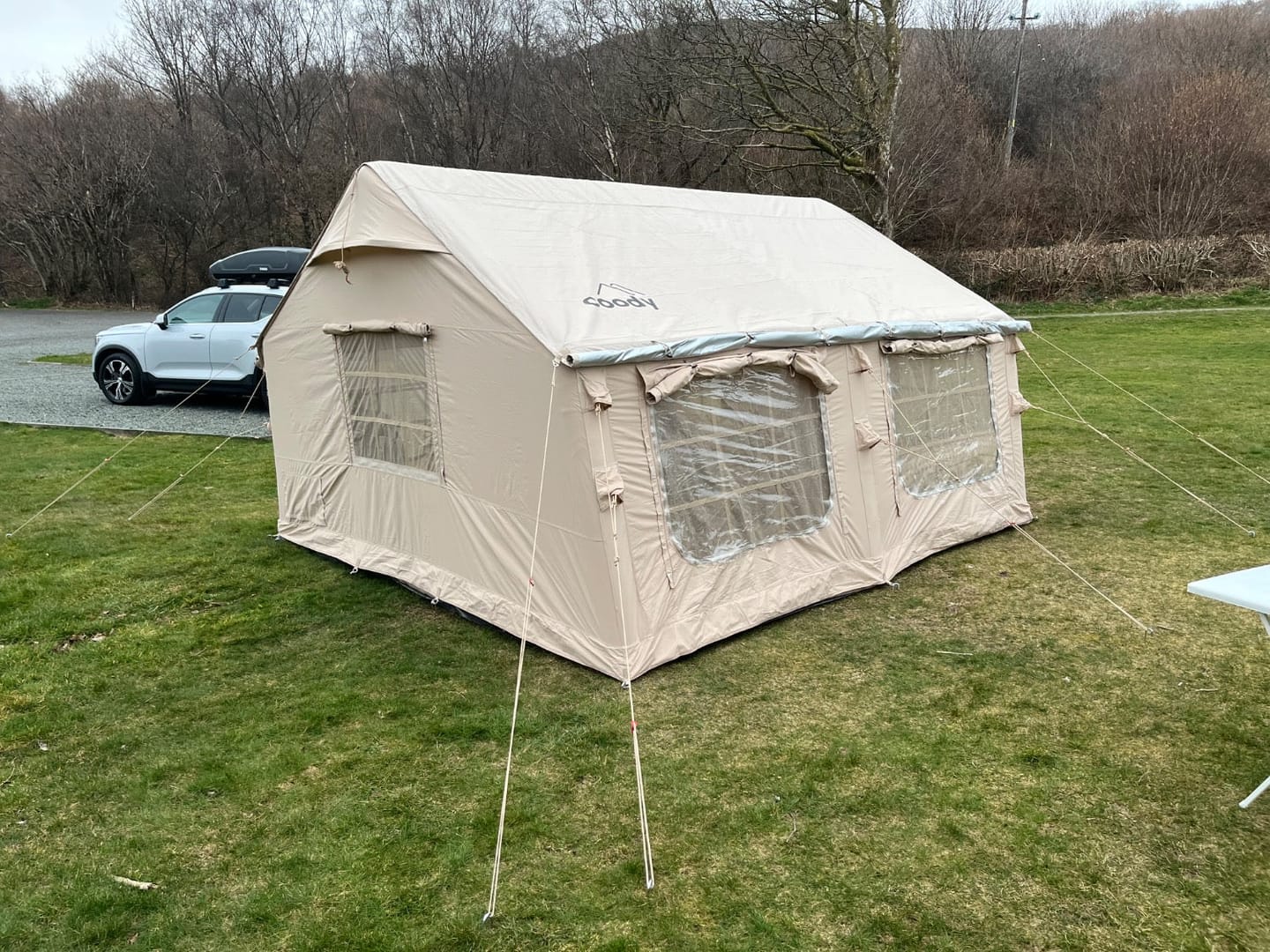 Customer photo review of Coody Familia AirTent 17.2 Beige Inflatable Tent House for Camping (2-10 Person)