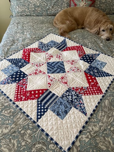 Customer photo review of Freedom Garden Moda Love Quilt - made by Myra