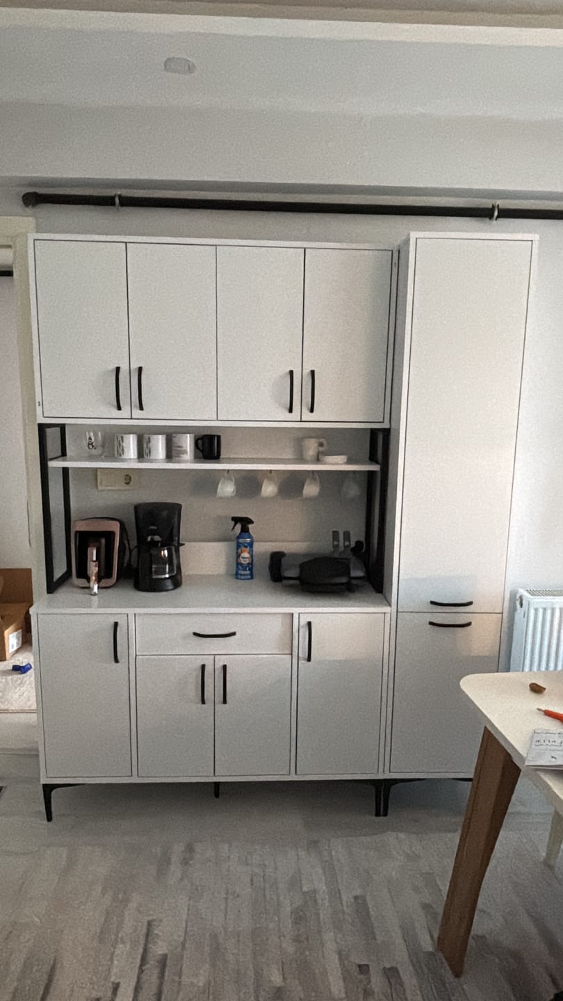 Customer photo review of Rani JE134 Çok Amaçlı Dolap 10 Kapaklı 1 Çekmeceli Kiler Mutfak Dolabı Beyaz