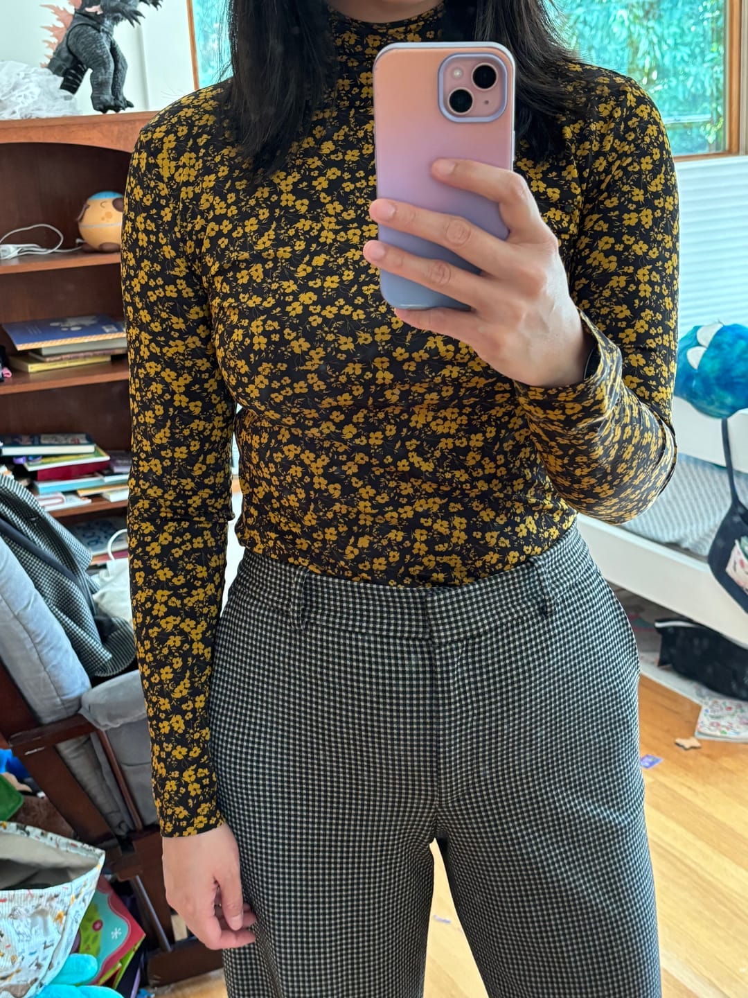 Customer photo review of Axam Layering Turtleneck - Printed Jersey :: Bloom Print