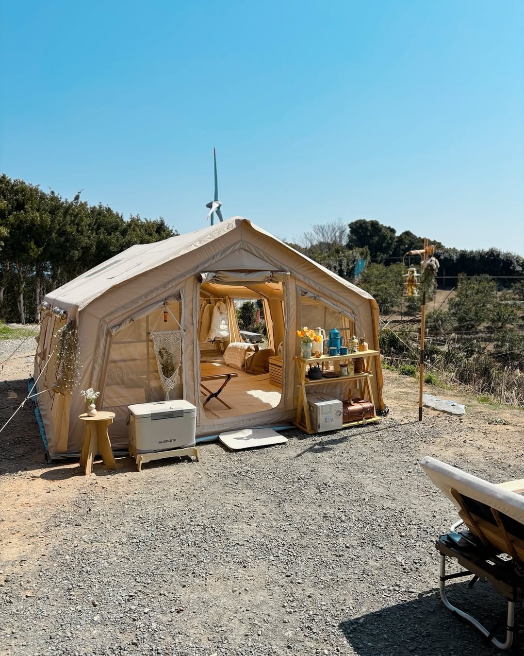 Customer photo review of Coody Familia AirTent 17.2 Beige Inflatable Tent House for Camping (2-10 Person)