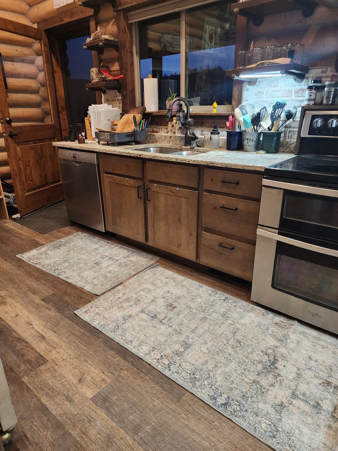 Customer photo review of Rania Machine Washable in Blue Rug