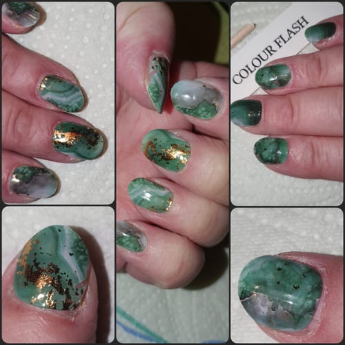 Marion C. review of UV Gel: Golden Emerald Marble image 1 out of 1