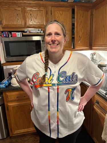 Customer photo review of Custom White LGBT Rainbow For Pride Month Classic Style Authentic Baseball Jersey