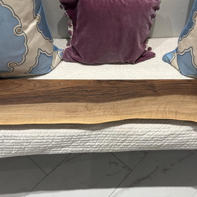 Customer photo review of Raw Edge Oak Wall Shelf