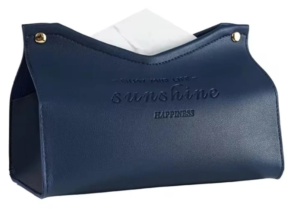 Customer photo review of Leather Tissue Box Napkin Holder For Home And Car — Black | KIMLUD