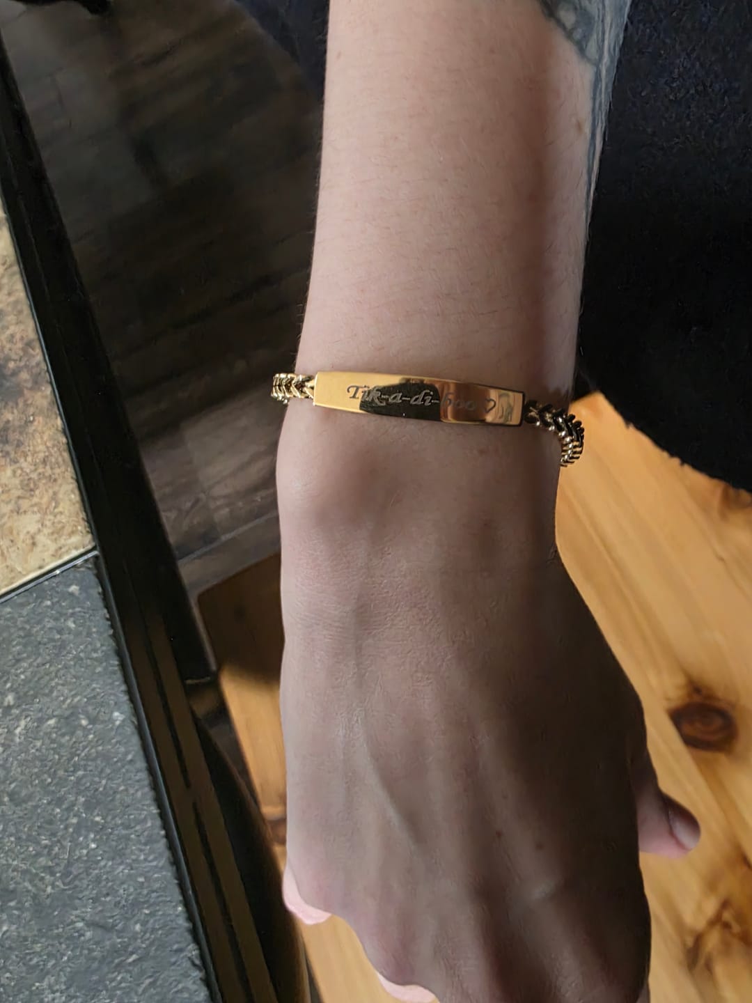 Customer photo review of Franco Link ID Urn Bracelet | 4MM