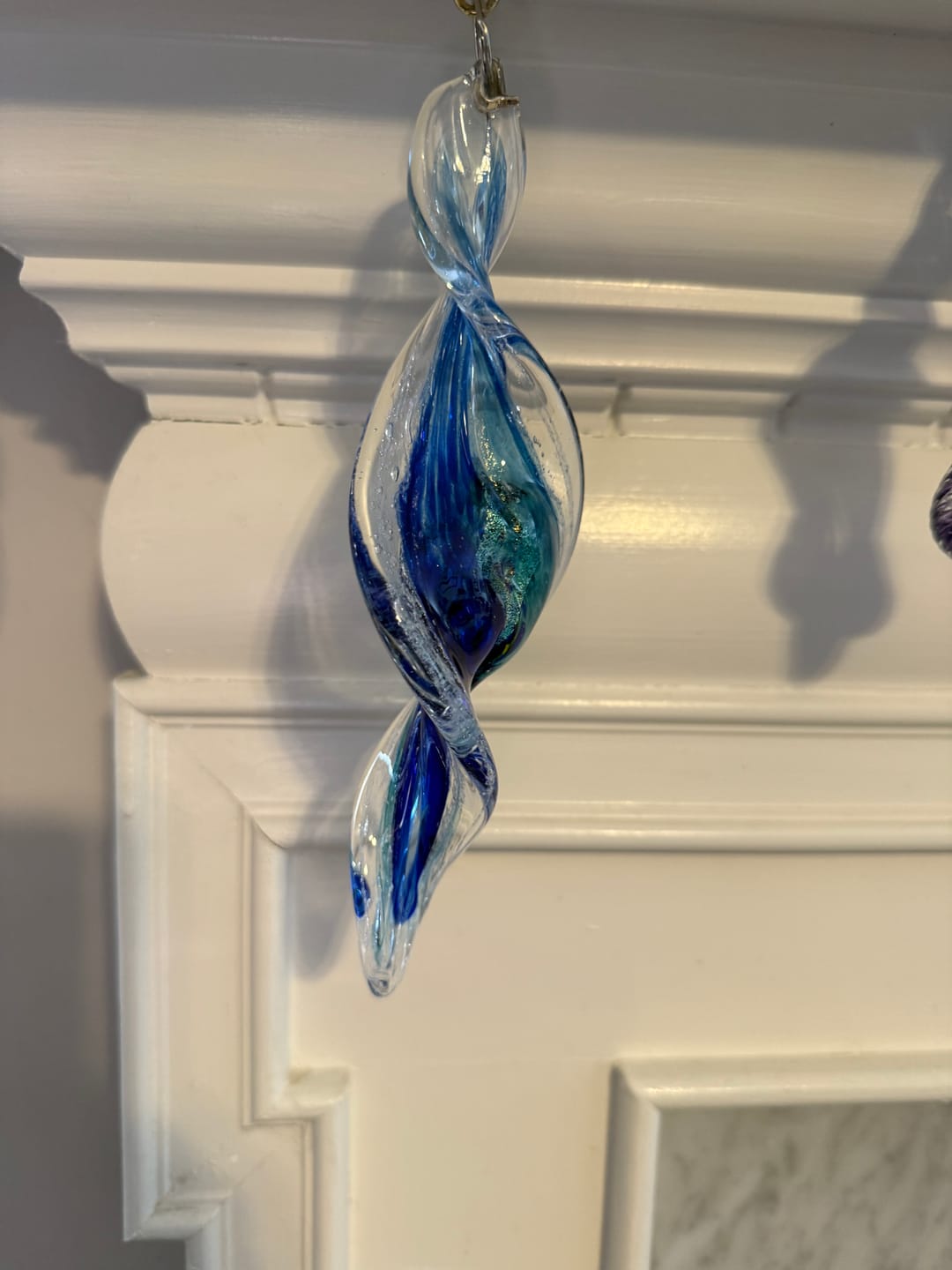 Customer photo review of Dichroic Spinner Suncatcher with Infused Cremains