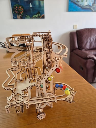 Customer photo review of פאזל מכני - מירוץ גולות: מנוף השרשרת