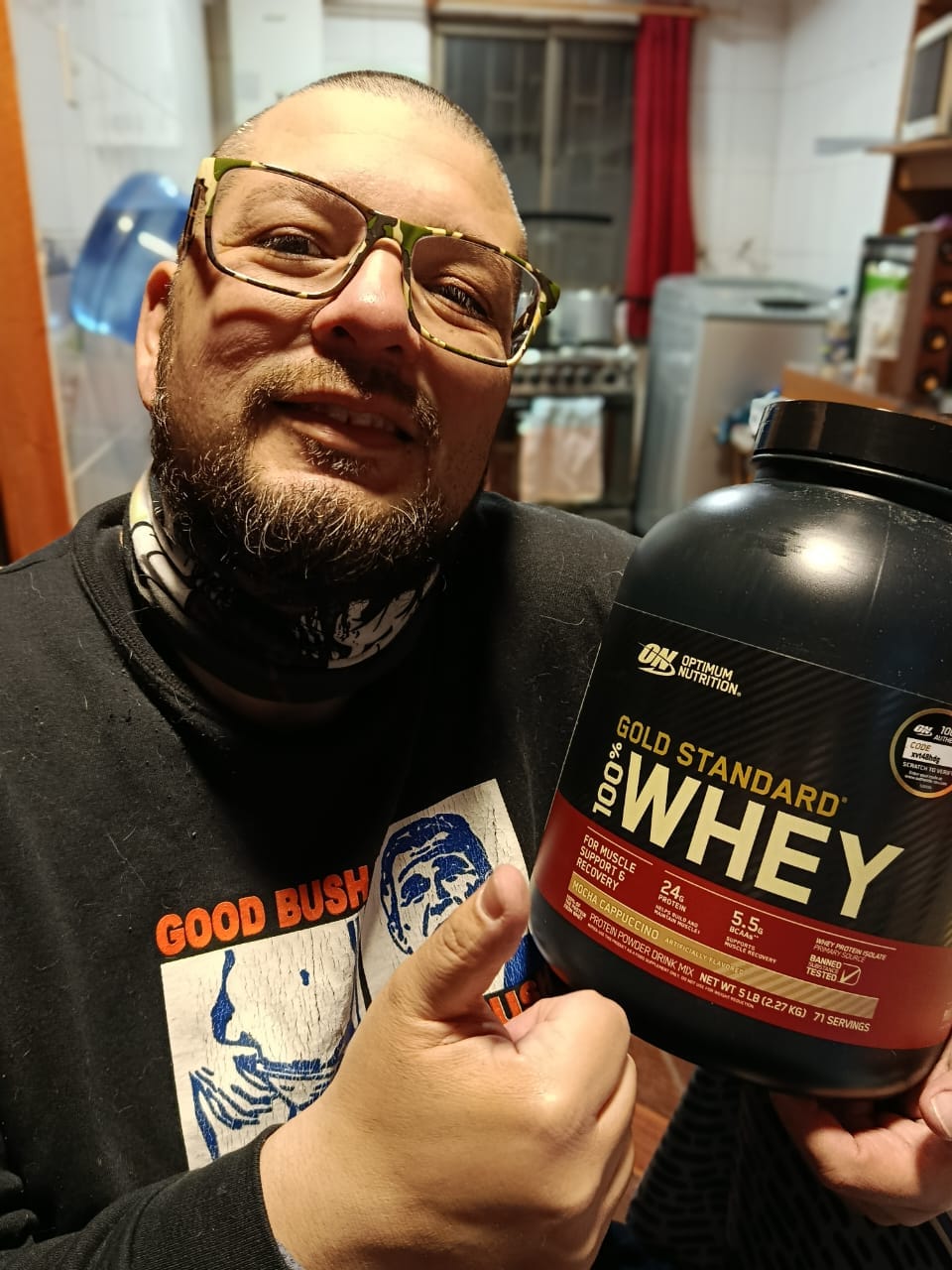 Customer photo review of Optimum Nutrition Gold Standard 100% Whey Proteina 5 Lb