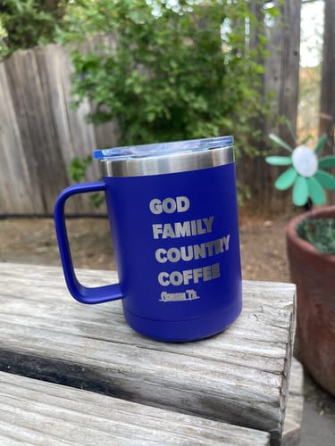 Customer photo review of God Family Country Coffee Coffee Mug Tumbler