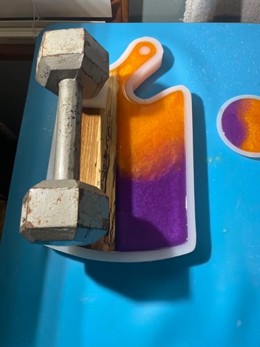 Customer photo review of 12.5x6.8x0.75" Small Free Flow Cheese Board Silicone Mold