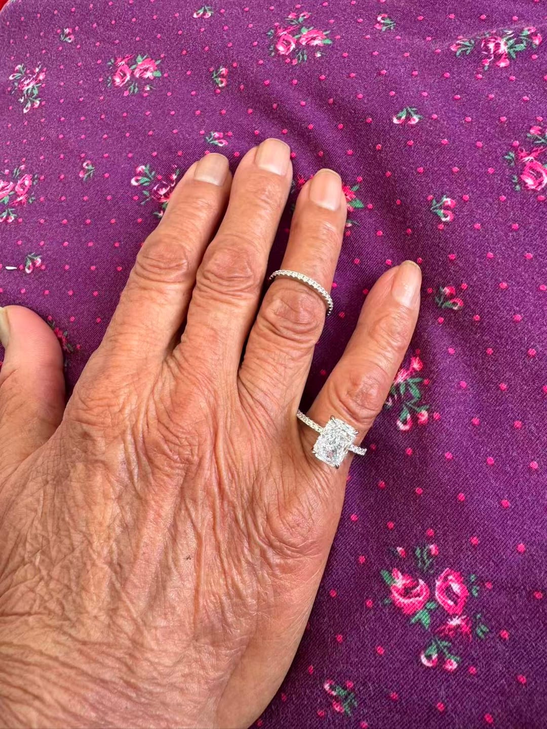 Customer photo review of S925 3.5 Carat Radiant Cut Wedding Ring Set In Sterling Silver Holiday Ring Gift For Women