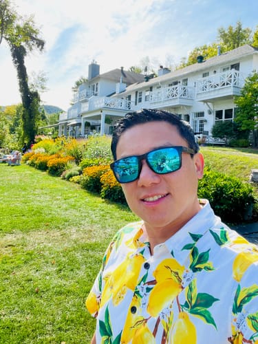 Customer photo review of Men's Tropical Yellow Lemon Print Hawaiian Short Sleeve Shirt