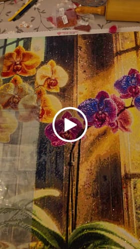 Customer video review of 5D Diamond Painting – Orchideenpoesie
