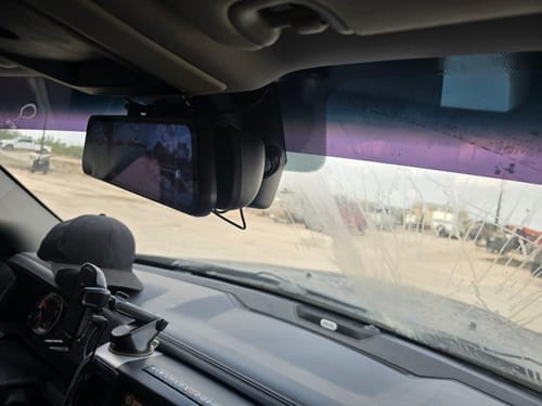 Customer photo review of WOLFBOX G900 TriPro Bumper Version 3 Channel Rearview Mirror Cam