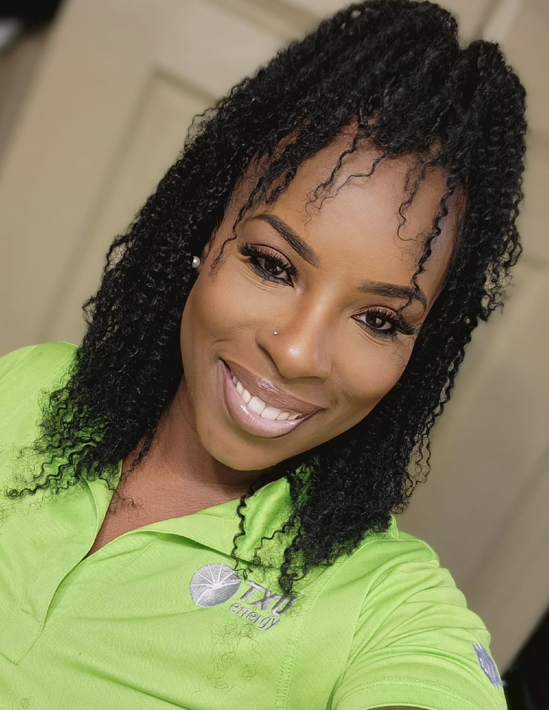Customer photo review of Human Hair Spring Twist Hair Extensions Natural Color