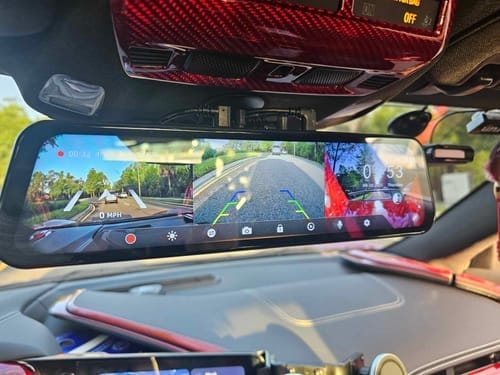 Customer photo review of WOLFBOX G900 TriPro Bumper Version 3 Channel Rearview Mirror Cam