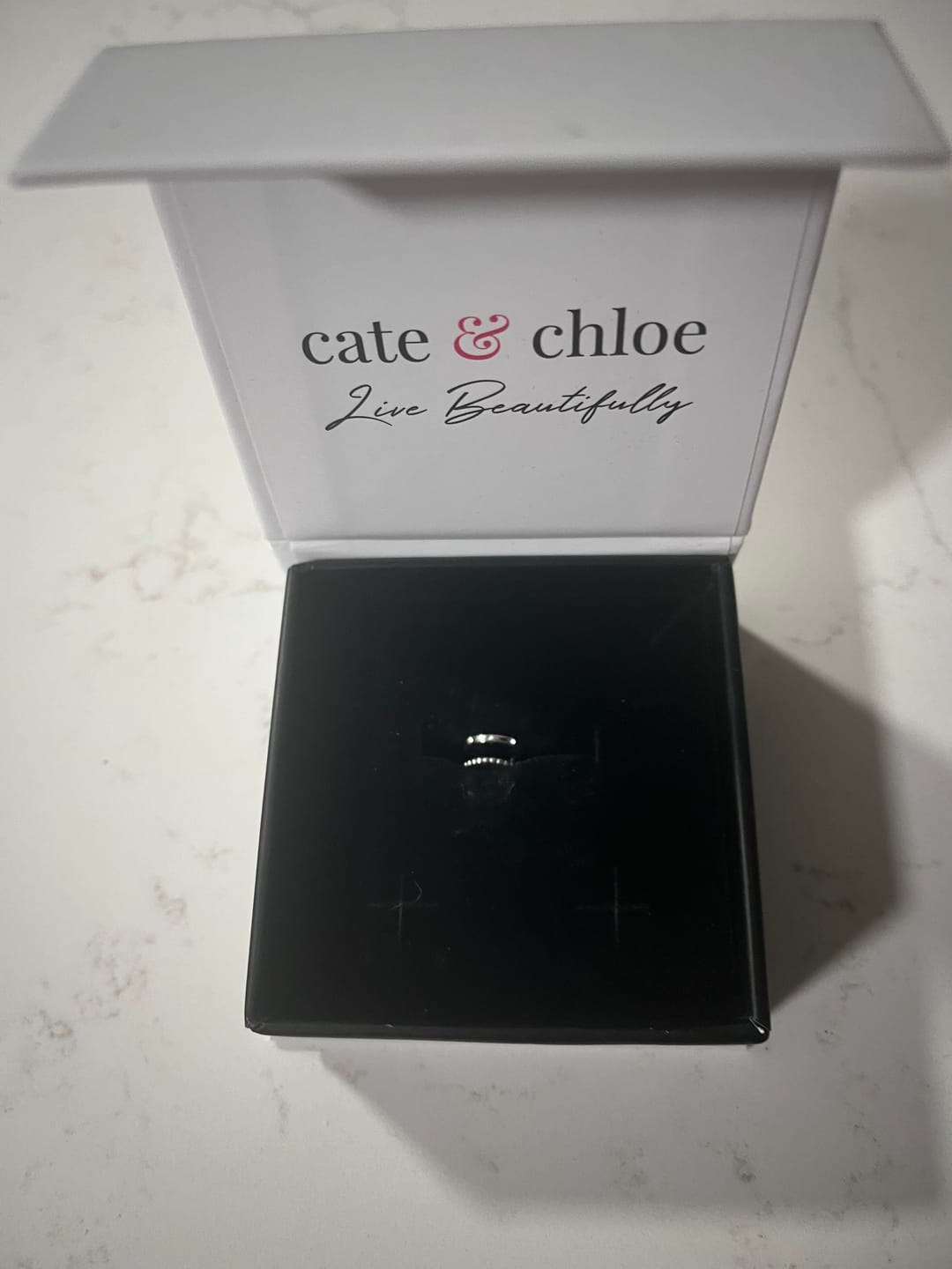 Customer photo review of Sasha 18k White Gold Plated 10mm Hoop Ear Cuff with Swarovski Crystals