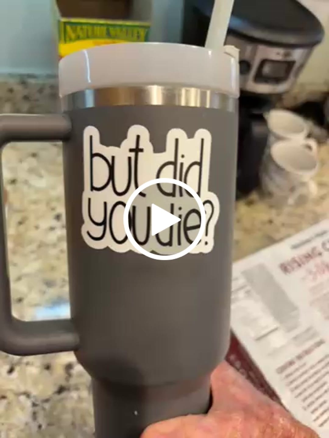 Customer video review of But Did You Die? Sarcasm Sticker
