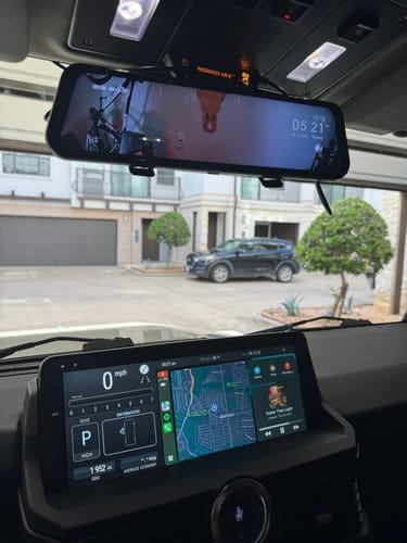 Customer photo review of WOLFBOX G900 TriPro Bumper Version 3 Channel Rearview Mirror Cam