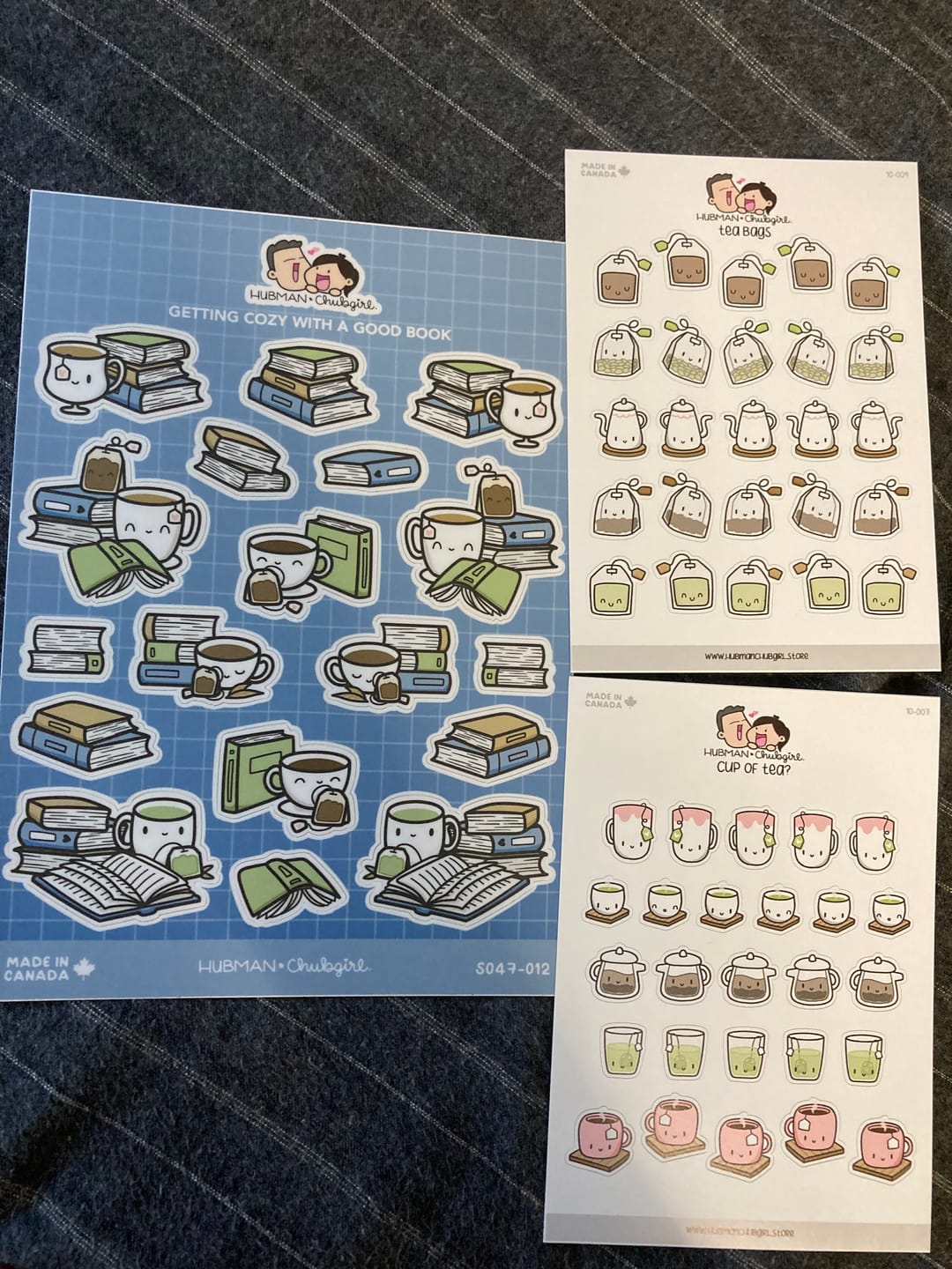 Customer photo review of Getting Cozy with a Good Book Sticker Sheet
