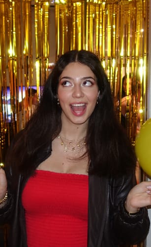 Customer photo review of GOLD OCEAN LETTER NECKLACE