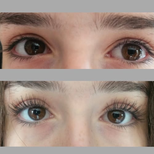 Customer photo review of Giali Beauty Lash Growth Serum Infused Tubing Mascara Black 6ml