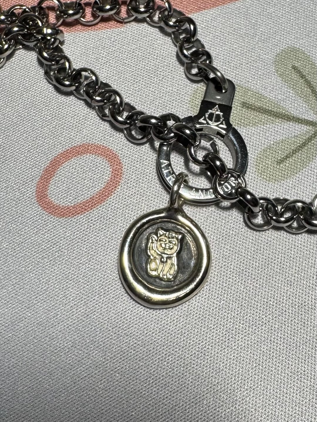 Customer photo review of Lucky Cat Charm Pendant Necklace