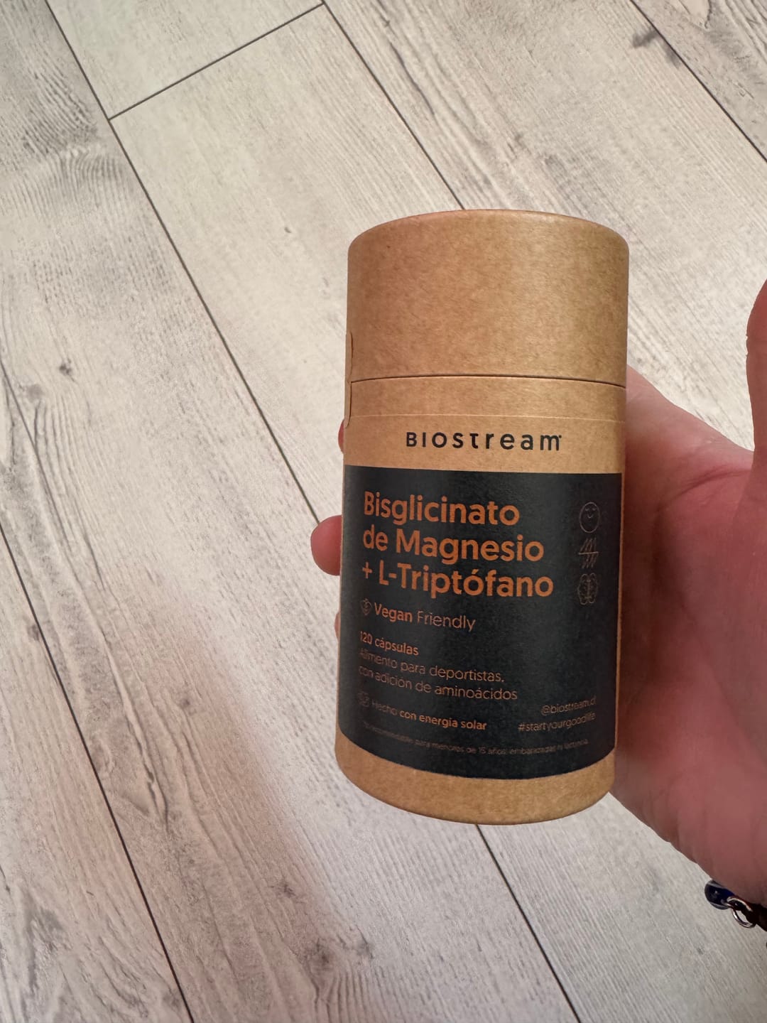 Customer photo review of Bisglicinato de Magnesio + L-triptófano 120 Cápsulas Vegano