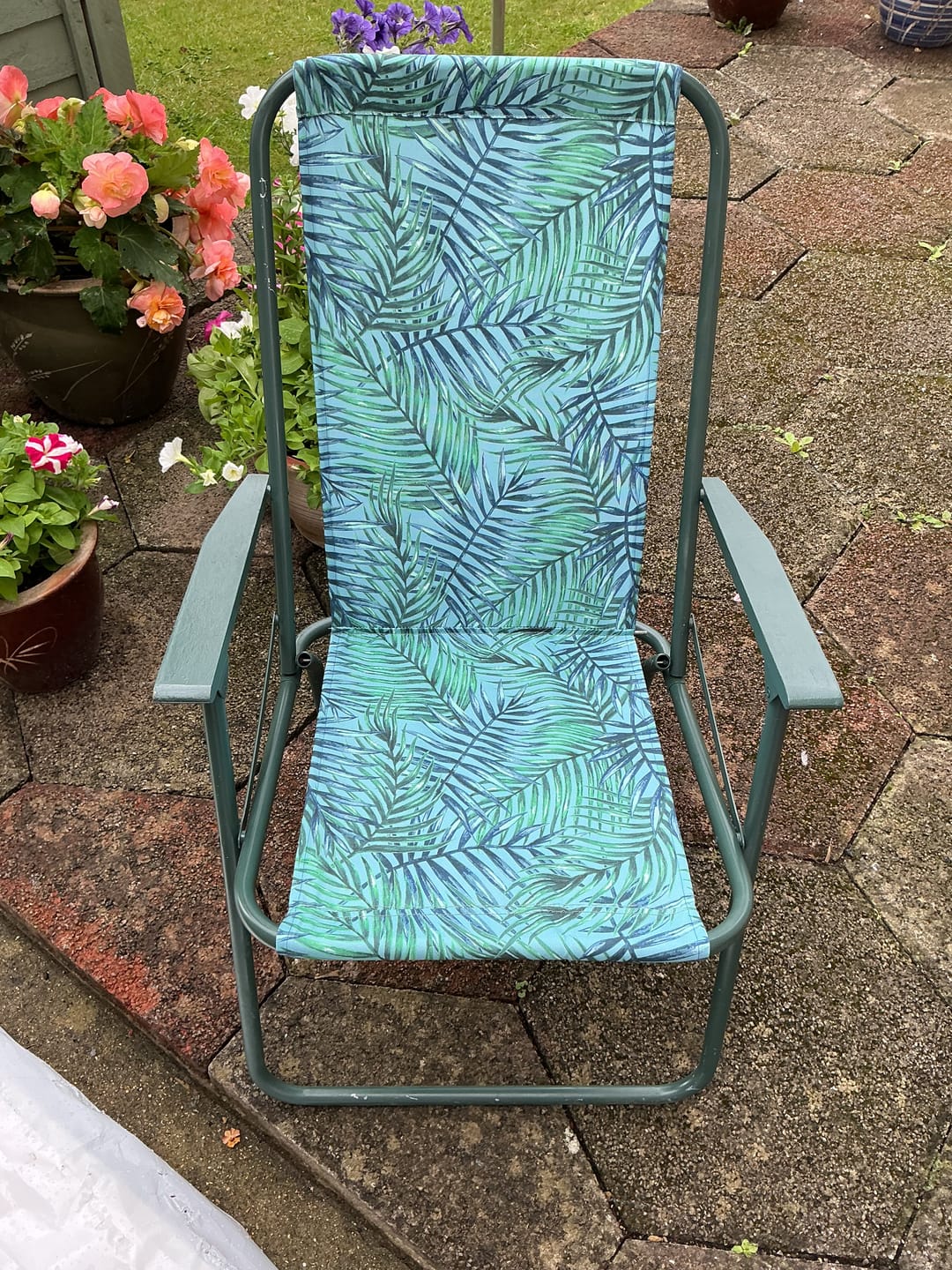 Customer photo review of Tropical Leaves Water Resistant Fabric