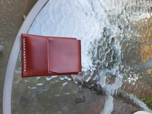 Customer photo review of Slimmad plånbok i äkta läder