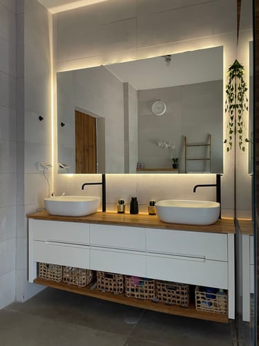 Customer photo review of מראה ללא מסגרת לפי מידה