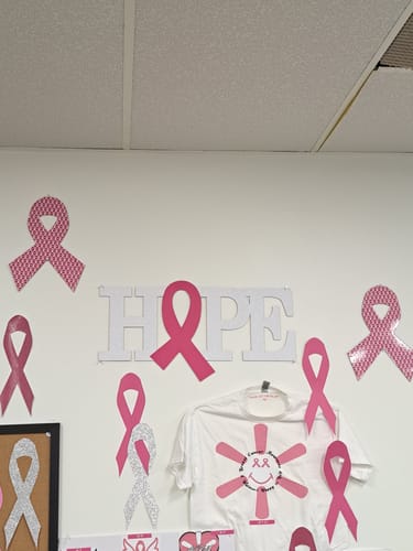 Customer photo review of Unfinished Wood Cancer Ribbon Shape - Craft - up to 46" DIY