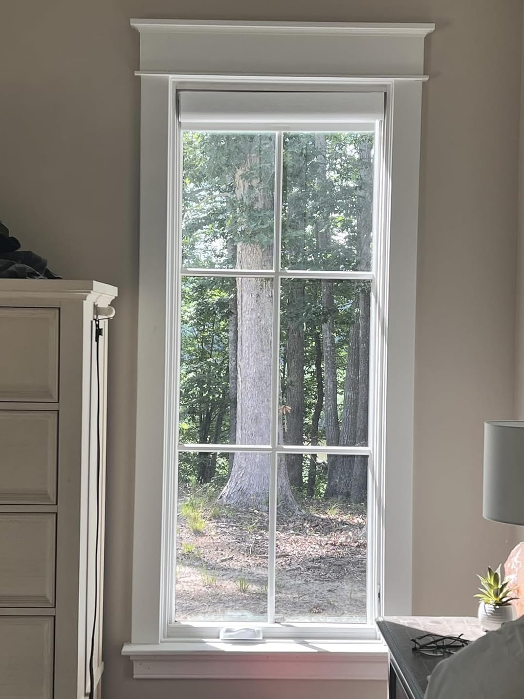 Customer photo review of Bringnox No Drill Motorized Roller Shades 100% Blackout Safari