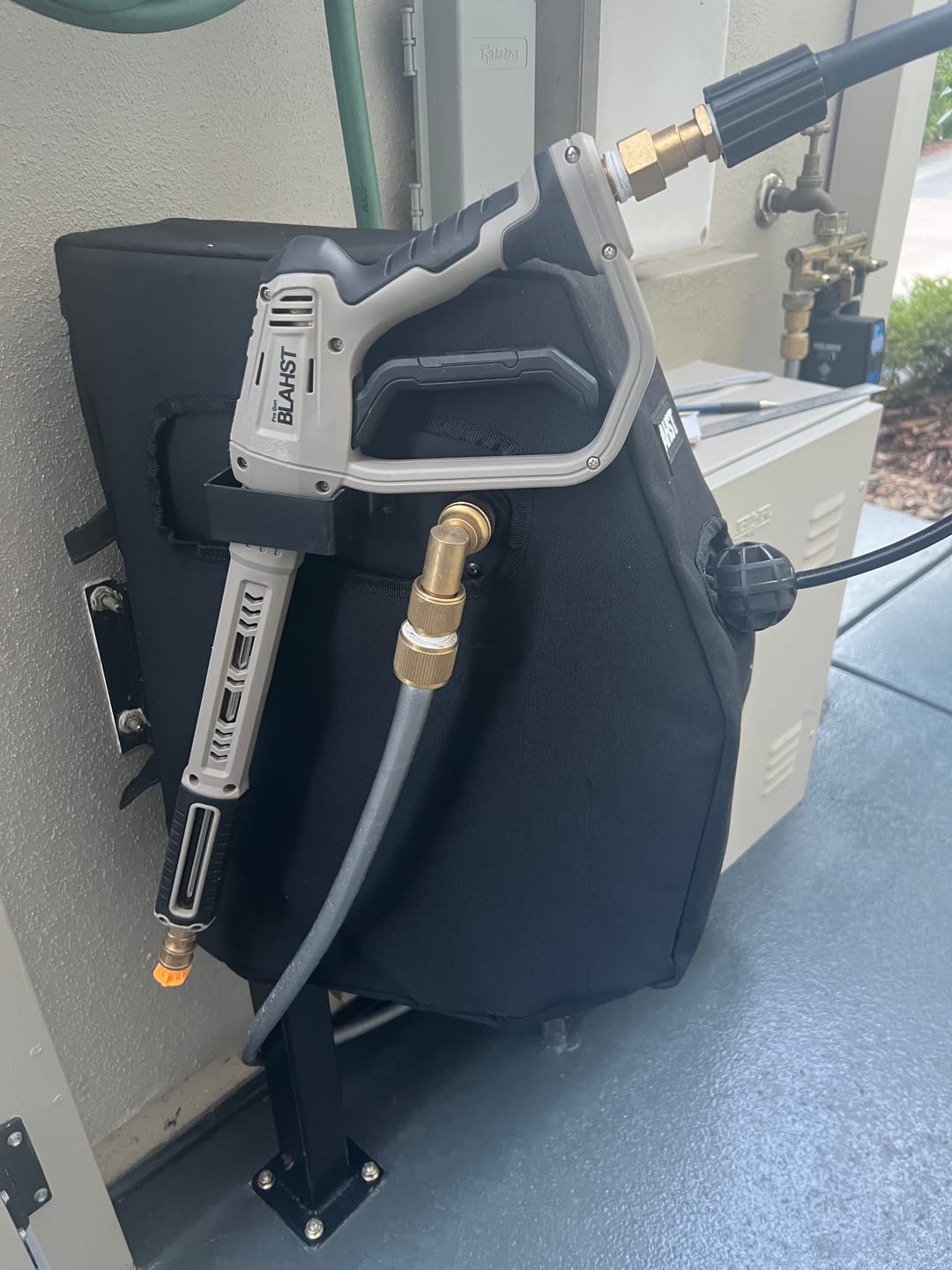 Customer photo review of R18 Wall-Mounted Pressure Washer