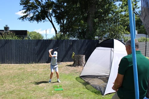 Customer photo review of Golf Practice Net for Indoors and Outdoors