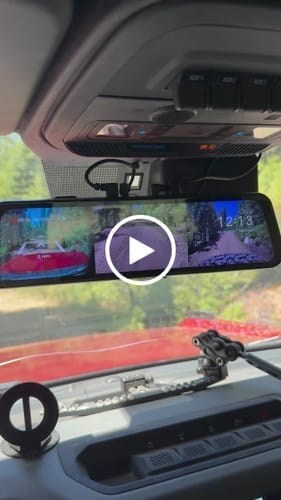 Customer photo review of WOLFBOX G900 TriPro Bumper Version 3 Channel Rearview Mirror Cam