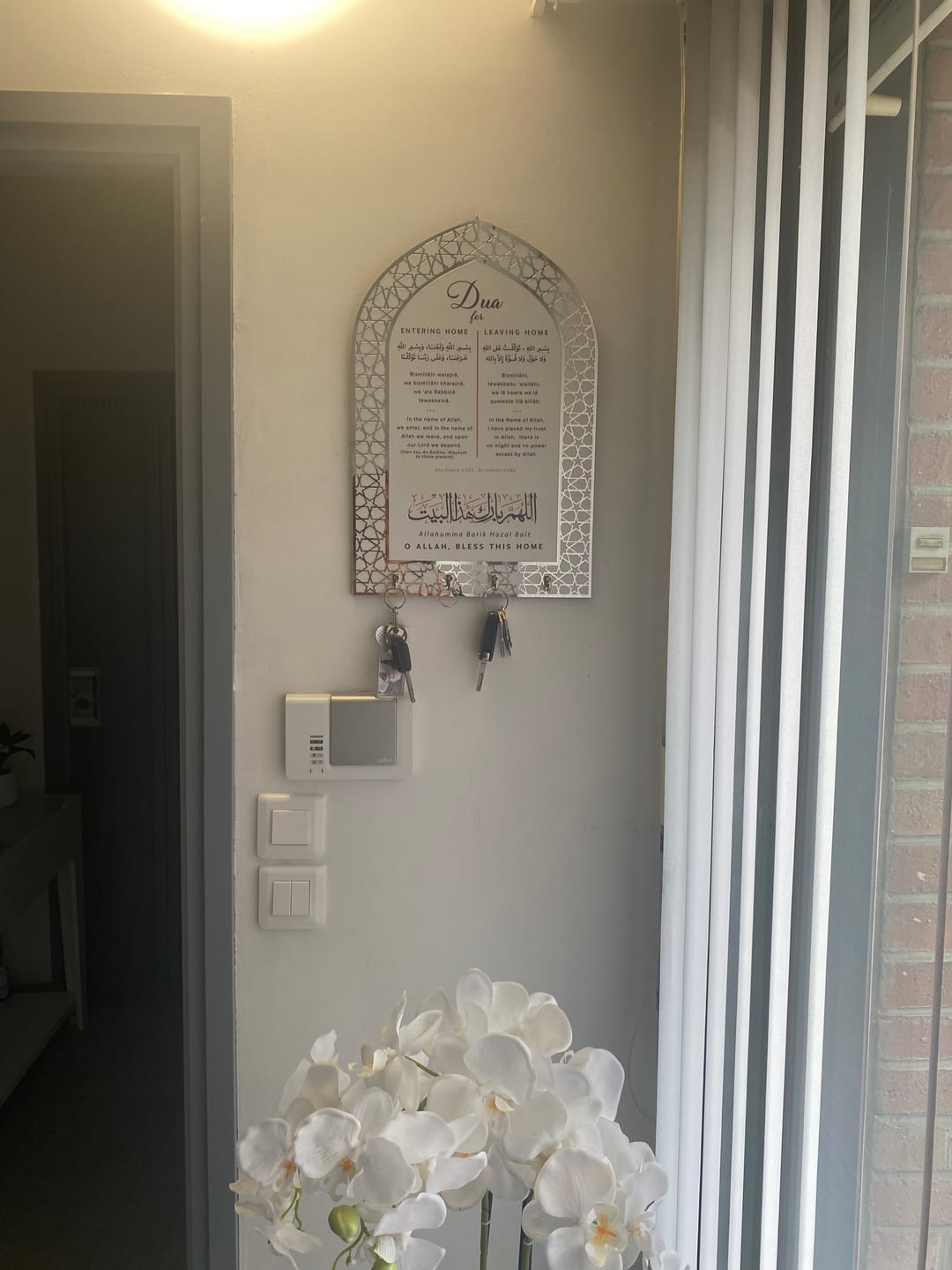 Customer photo review of Dua for Entering and Leaving Home Islamic Key Holder