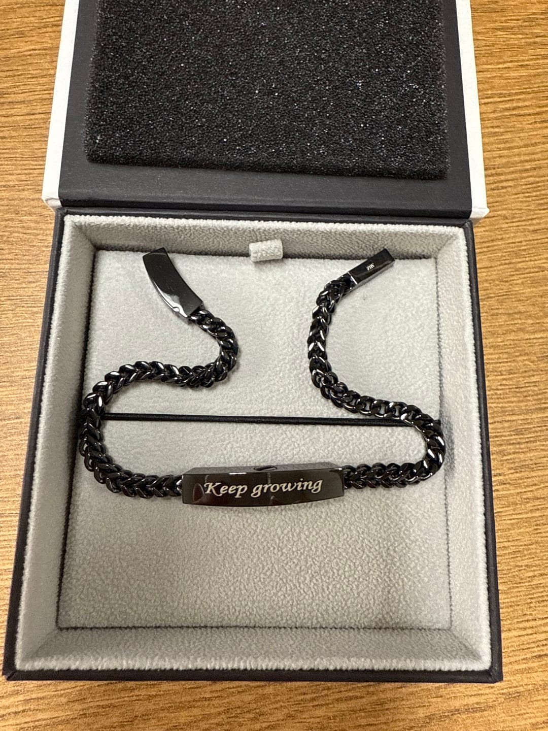 Customer photo review of Franco Link ID Urn Bracelet | 4MM