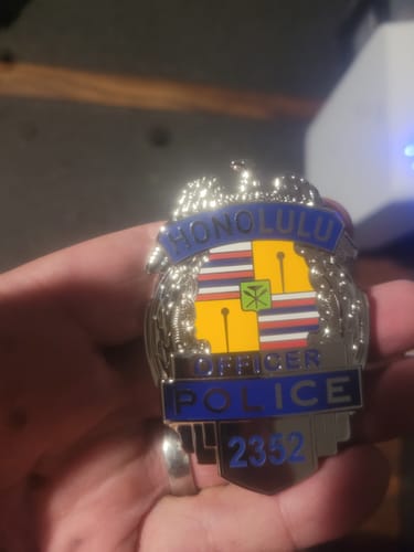 Customer photo review of HPD Honolulu Police Officer Badge Collector's Edition Customizable Number