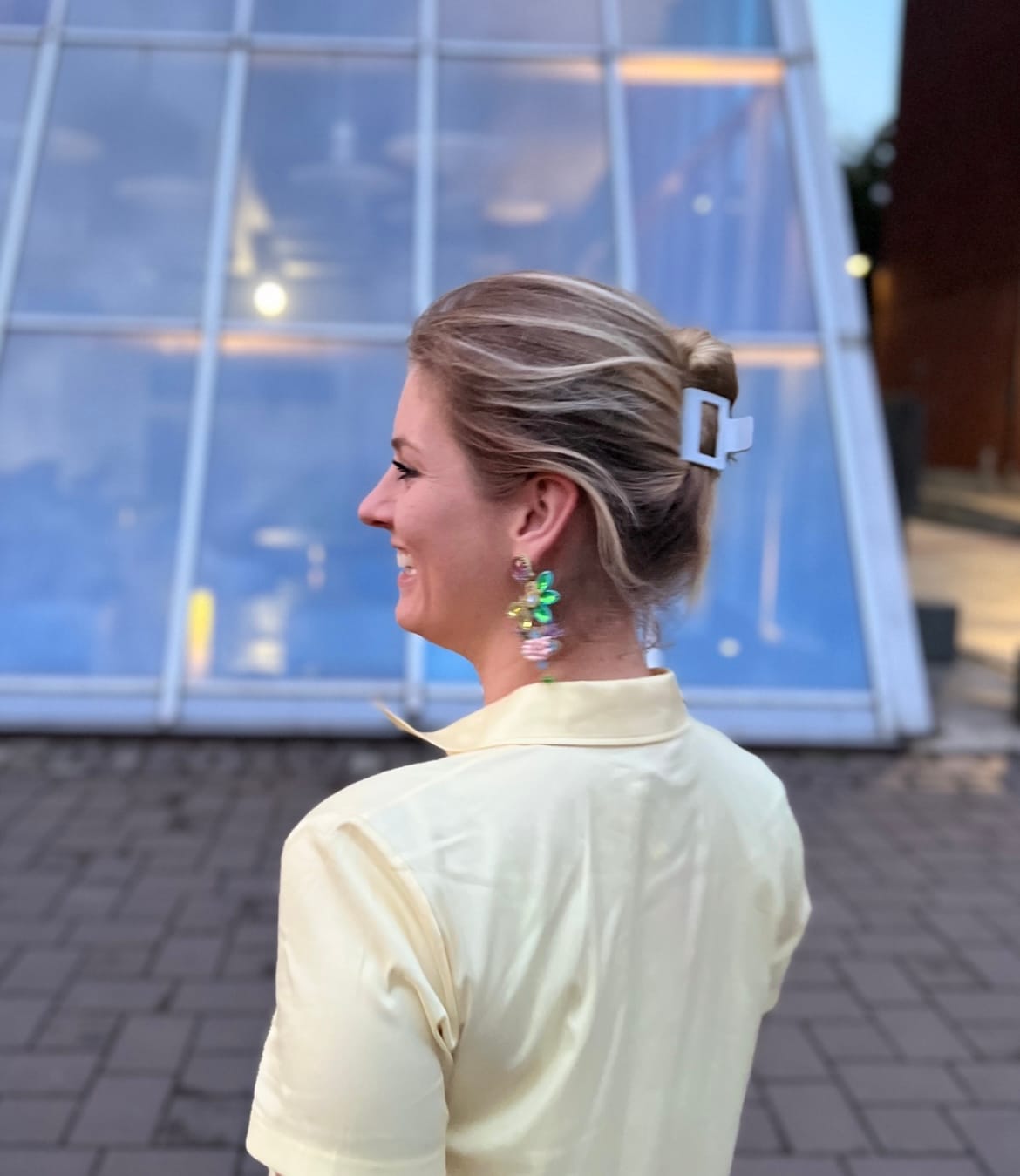 Customer photo review of Große Soutache-Ohrringe in pastelligem Rosa, Flieder und Grün