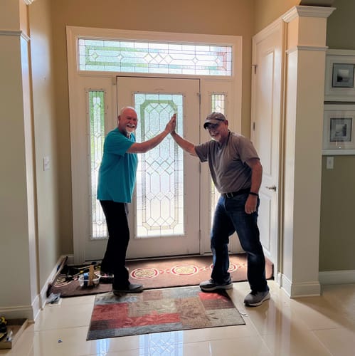 Customer photo review of Stratford Glass and Frame Kit (Full Lite)