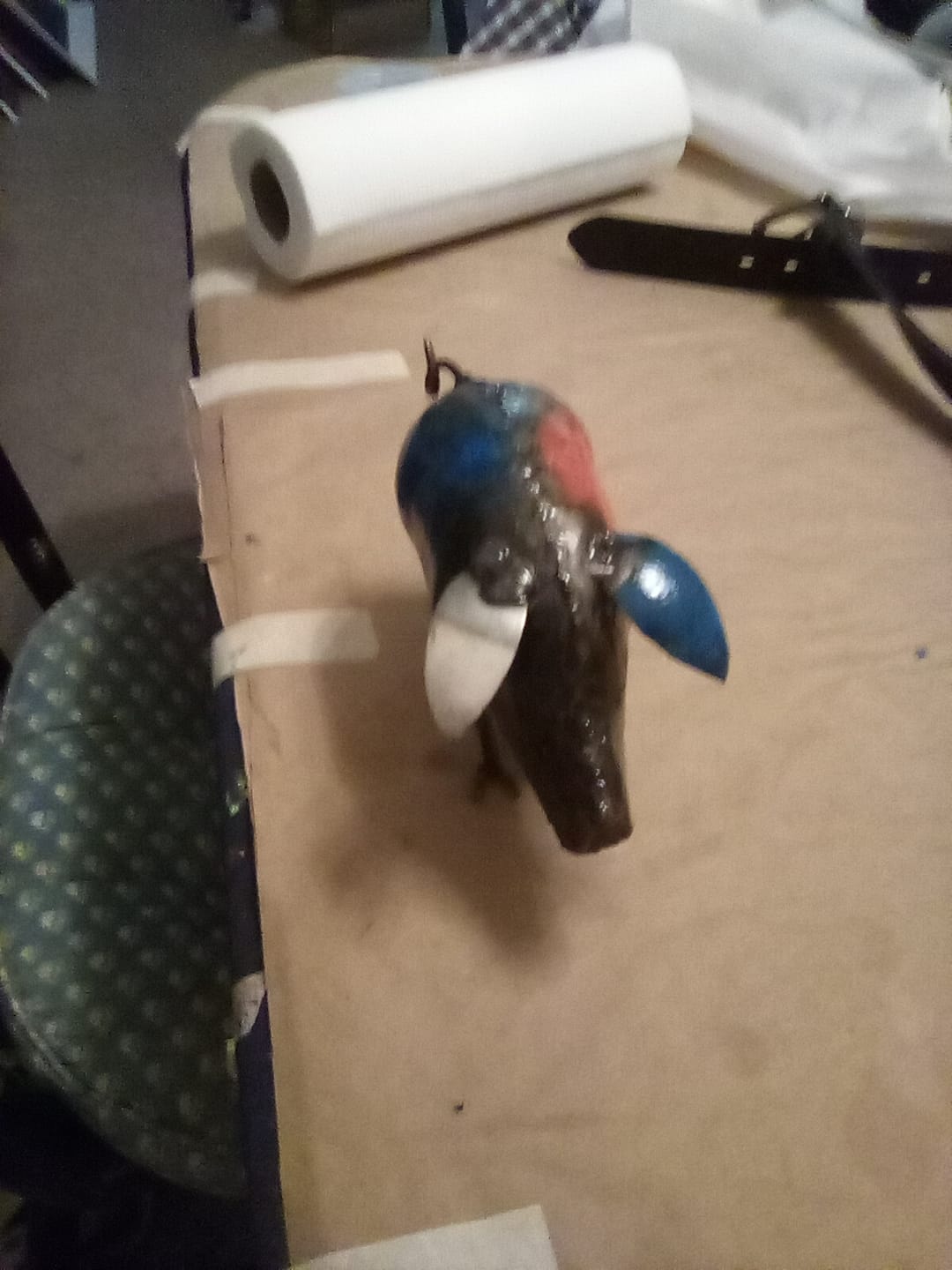 Customer photo review of Colorful Recycled Metal Pig Sculpture
