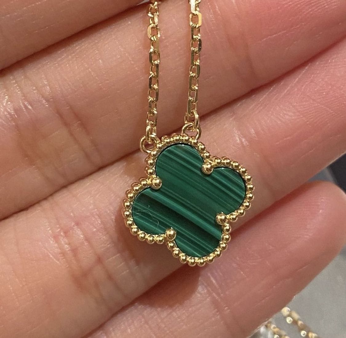 Customer photo review of AV Four Leaf Clover yellow gold