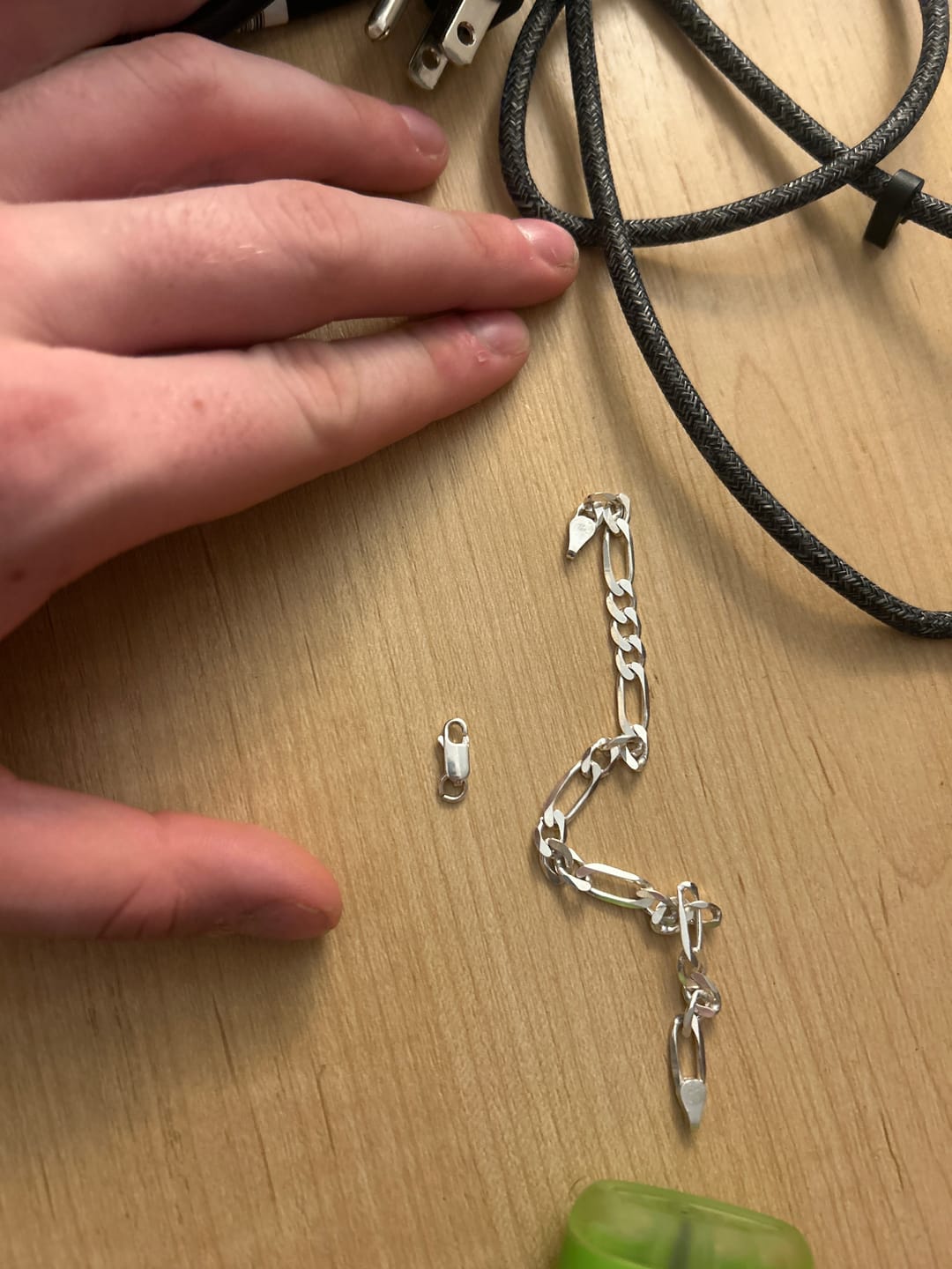 Customer photo review of SILVER FIGARO BRACELET