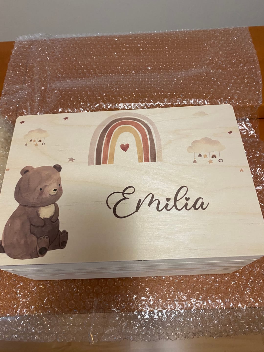 Customer photo review of Erinnerungsbox Baby - Boho Bär